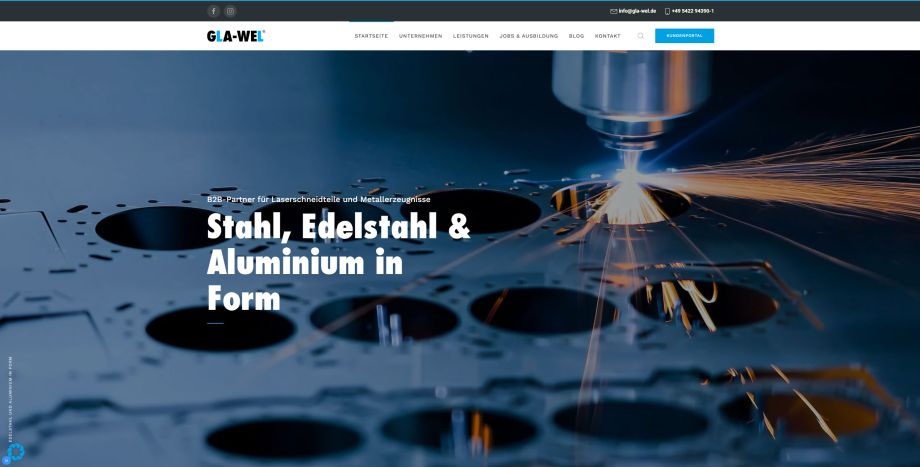 GLA-WEL - Website Homepage